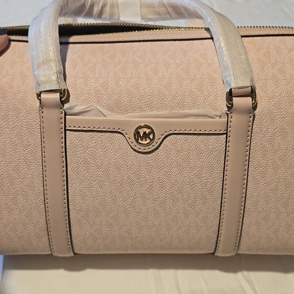 NWT Michael Kors light powder blush Medium Duffle bag purse satchel  💗 MK - Picture 6 of 9